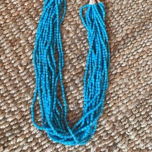 Turquoise multi strand necklace